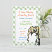 Points verts Invitations de la fête d'anniversaire (Debout devant)