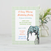 Points verts Invitations de la fête d'anniversaire (Debout devant)