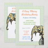 Points verts Invitations de la fête d'anniversaire (Devant / Derrière)