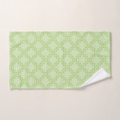 Points verts plats et Motif ovale (Serviette à main)