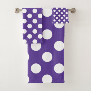 Points violets et blancs
