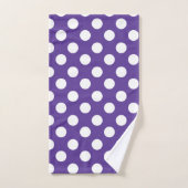 Points violets et blancs (Serviette à main)