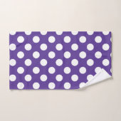 Points violets et blancs (Serviette à main)