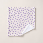 Points violets Préppy Points Posters de animaux mo (Gant de toilette)