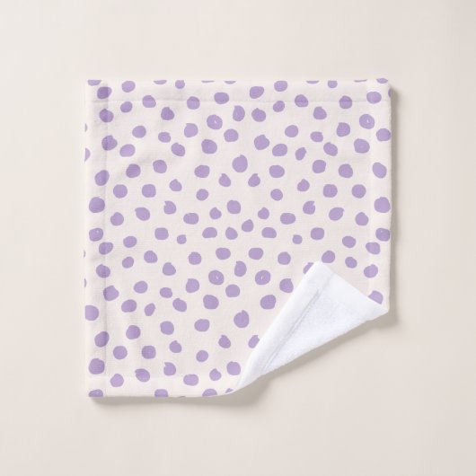 Points violets Préppy Points Posters de animaux mo (Gant de toilette)
