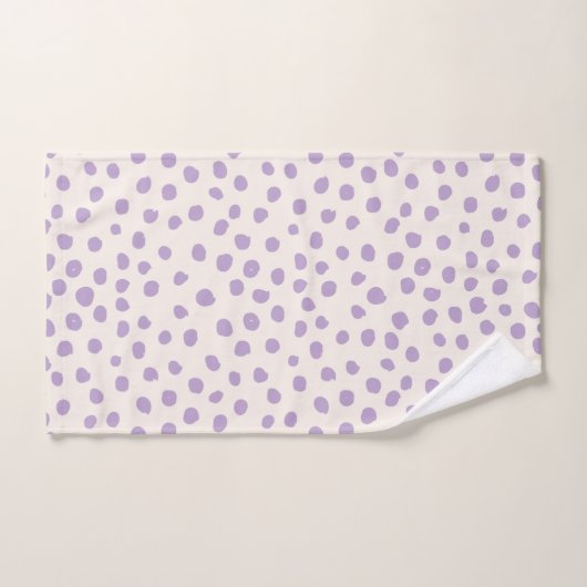 Points violets Préppy Points Posters de animaux mo (Serviette à main)