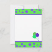 Points Whimsical et ballons Invitation Anniversair (Dos)