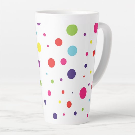 Points Whimsical Latte Mug (Angle droit)
