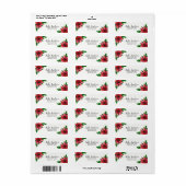 Pointsetta de Etiketten van het Adres van de Terug (Full Sheet)