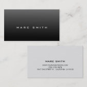 Pointu-Regard du carte de visite noir (Devant / Derrière)