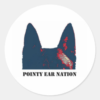 Pointy Ear Nation ontwerp Ronde Sticker