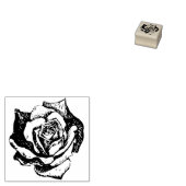 Pointy Petal Roos Rubberstempel (Gestempeld)