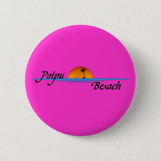 Poipu Beach Sunset Button (Voorkant)