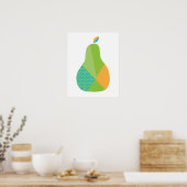 Poire à motifs affiche de style scandinave (Cuisine)