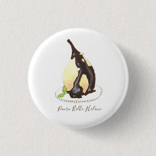 Poire Belle Hélène waterverf Ronde Button 3,2 Cm