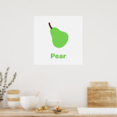 Poire verte avec affiche (Cuisine)