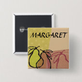 Poires de fruit d'art faisant cuire le badge (Devant & derrière)