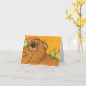 Poires et carte d'ours/note (Fleur jaune)