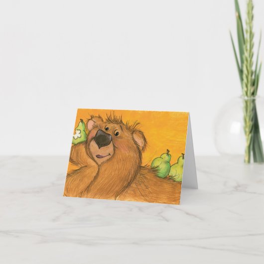 Poires et carte d'ours/note (Devant)