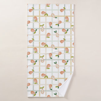 Poires plaid gingham neutre pique-nique d'été