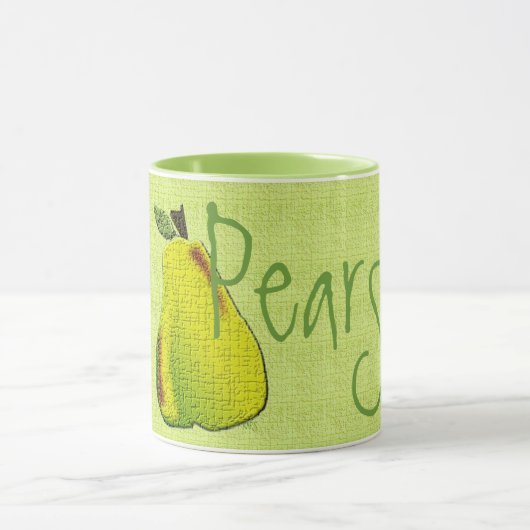 Poires texturées (chaux) Mug (Centre)