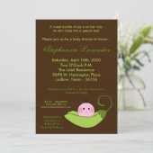 pois 5x7 doux dans une invitation de baby shower (Debout devant)