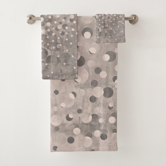 Pois Abstraits modernes de gris-pâle (En situation)
