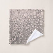 Pois Abstraits modernes de gris-pâle (Gant de toilette)
