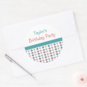 Pois Anniversaire Nom de fête Stickers (Enveloppe)