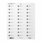 Pois avec étiquette Monogram -aubergine (Feuille entière)