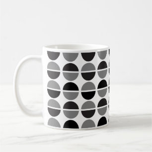 Pois blancs gris-noir Mug pour café et thé