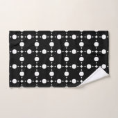 Pois blancs, Motif à points Polka, points, pointil (Serviette à main)