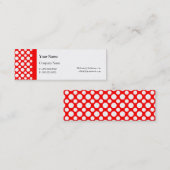 Pois blancs sur Cartes de visite rouges (Devant / Derrière)