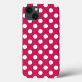 Pois blancs sur cerise Coque-Mate coque iphone (Verso)