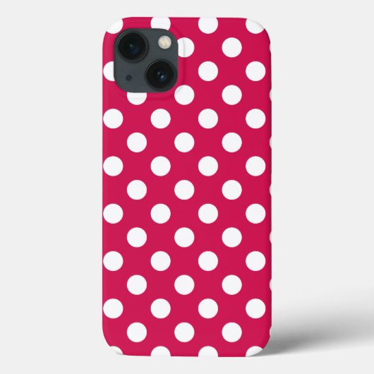 Pois blancs sur cerise Coque-Mate coque iphone (Verso)