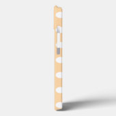 Pois blancs sur Coque beige-coque iphone (Verso / Gauche)