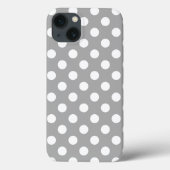 Pois blancs sur Coque gris-coque iphone Mate (Verso)