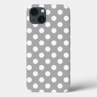 Pois blancs sur Coque gris-coque iphone Mate