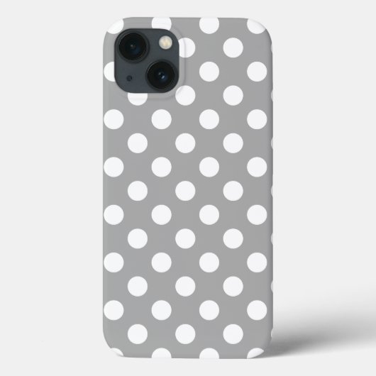 Pois blancs sur Coque gris-coque iphone Mate (Verso)