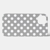 Pois blancs sur Coque gris-coque iphone Mate (Verso (horizontal))