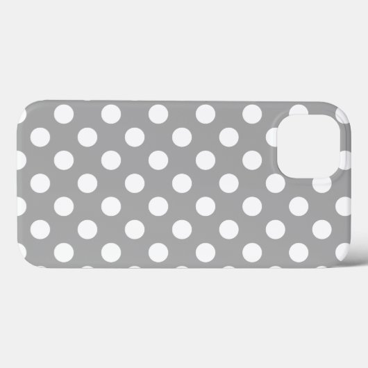 Pois blancs sur Coque gris-coque iphone Mate (Verso (horizontal))