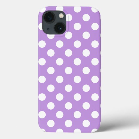 Pois blancs sur Coque lilas-coque iphone Mate (Verso)