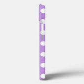 Pois blancs sur Coque lilas-coque iphone Mate (Verso / Gauche)