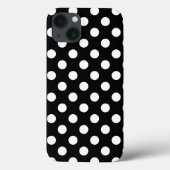 Pois blancs sur Coque noir-coque iphone (Verso)
