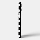 Pois blancs sur Coque noir-coque iphone (Verso / Droite)