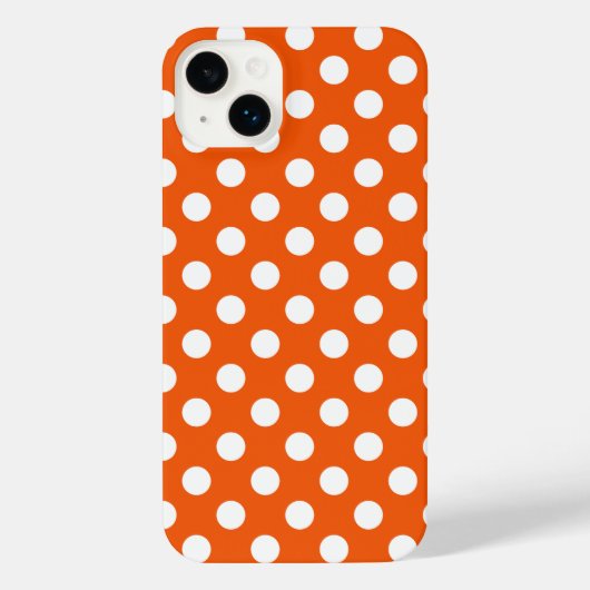 Pois blancs sur Coque orange-coque iphone Mate (Verso)