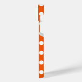 Pois blancs sur Coque orange-coque iphone Mate (Côté gauche)