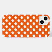 Pois blancs sur Coque orange-coque iphone Mate (Verso Horizontal)