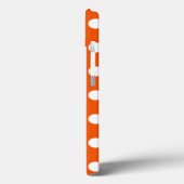 Pois blancs sur Coque orange-coque iphone Mate (Verso / Gauche)