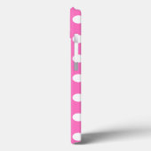 Pois blancs sur Coque rose-coque iphone Mate (Verso / Gauche)